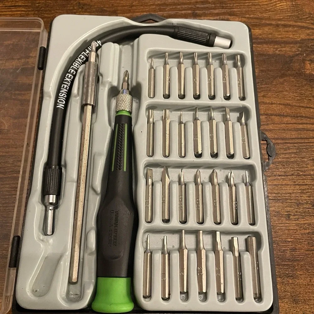 ✅Pittsburgh Precision 34 Pc Flexible Screwdriver Bit Set Case 93916 #️⃣0152